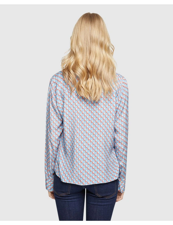 Oxford Poppy Geo Printed Shirt, hi-res image number null
