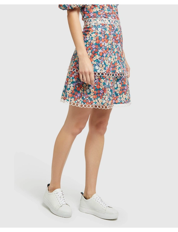 Oxford Greta Ditsy Floral Skirt, hi-res image number null