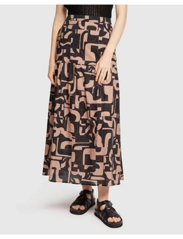 Oxford Olivia Geo Print Voile Skirt