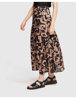 Oxford Olivia Geo Print Voile Skirt