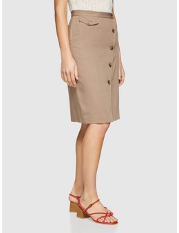 Oxford Kelsey Button Up Skirt