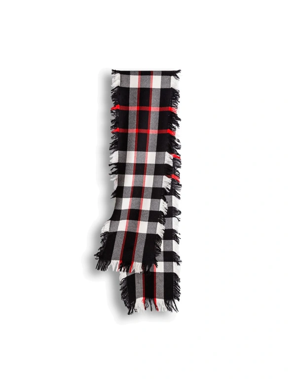 Ozwear UGG Fringed Check Wool Scarf, hi-res image number null