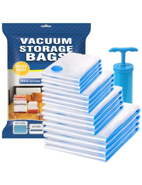 GOMINIMO Vacuum Storage bag Pack of 12 (3x Jumbo, 3x Large, 3x Medium, 3x Small), hi-res image number null