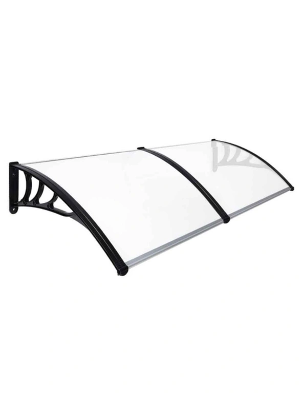 NOVEDEN Window Door Awning Canopy Outdoor UV Patio Rain Cover Clear White 1M X 2.4M Type 1, hi-res image number null