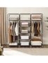 SONGMICS Wardrobe Bedroom Cupboard Clothes Storage Organiser Gray, hi-res
