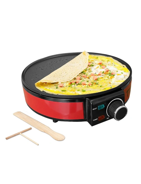 TODO 1400W Electric Crepe Maker Non-Stick Pancake Skillet Griddle Grill Omelette Plate Pan, hi-res image number null