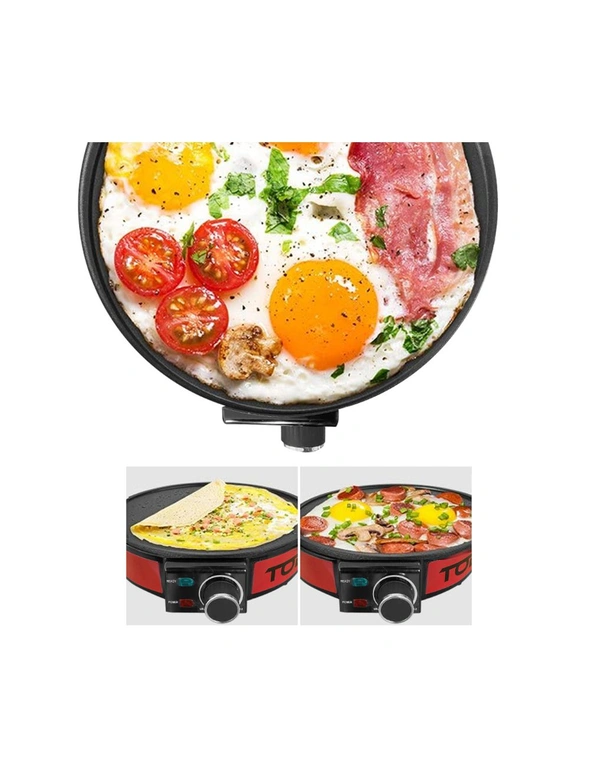 TODO 1400W Electric Crepe Maker Non-Stick Pancake Skillet Griddle Grill Omelette Plate Pan, hi-res image number null