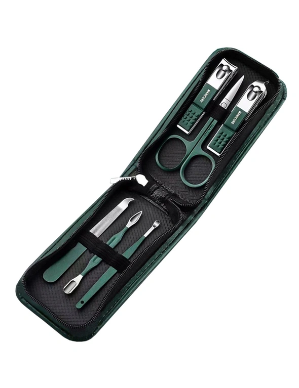 6 pcs Professional Manicure Set Nail Clipper Set Nail File Scissors Personal Care Tool Case, hi-res image number null