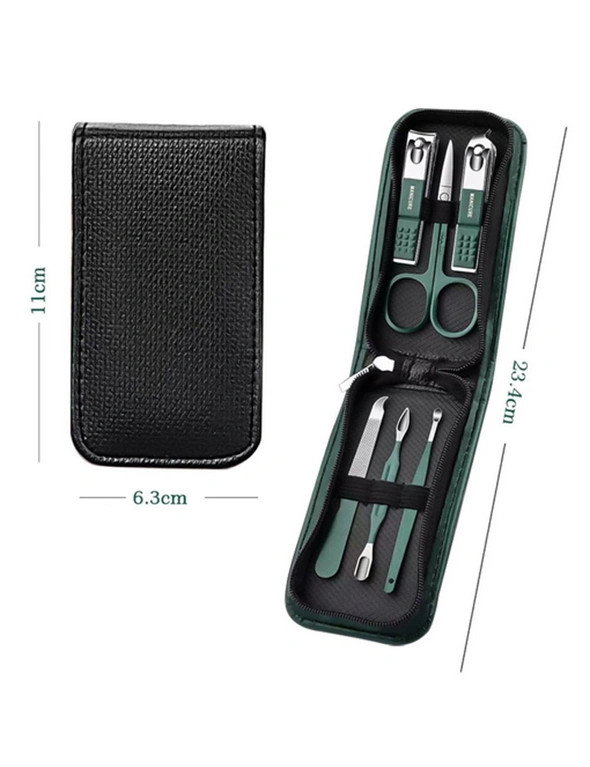 6 pcs Professional Manicure Set Nail Clipper Set Nail File Scissors Personal Care Tool Case, hi-res image number null