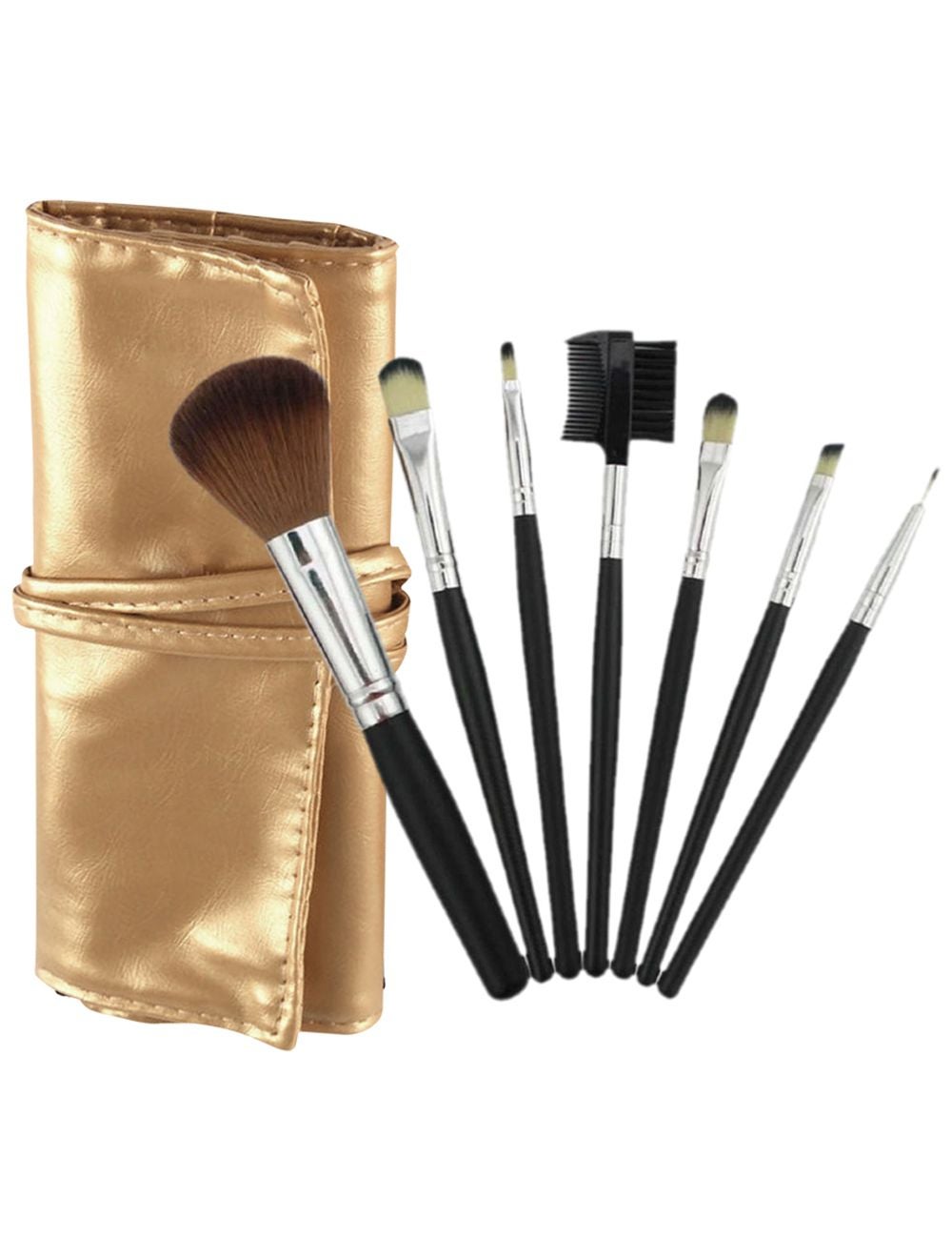 Piece Professional Makeup Brush Set Soft Bristle Carry Case Gold Rockmans