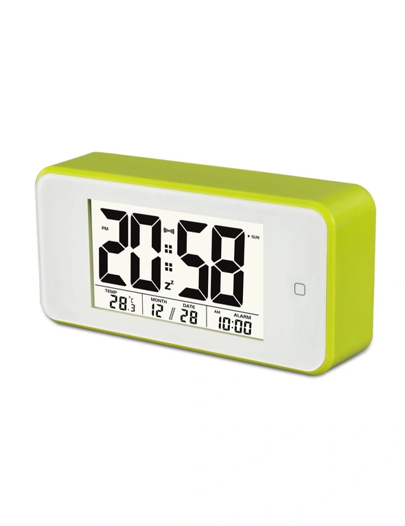 TODO Smart Light Lcd Alarm Clock Backlit Display Portable Battery Operated - Black, hi-res image number null
