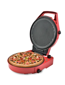 TODO 1800W Electric Pizza Maker Pizza Oven Dual Temperature Control Flat Grill - Red