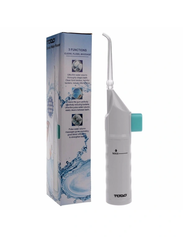 TODO Water Dental Jet Pick Flosser 30 Psi Oral Irrigator Teeth Cleaner Braces, hi-res image number null