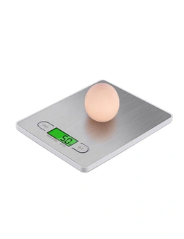 5Kg Stainless Steel Electronic Kitchen Scale 1G Graduation Backlit Lcd - White