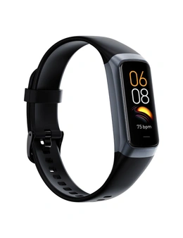 Fitness Tracker Smart Watch BT 5.0 Body Thermometer Temperature BPM Monitor - Black
