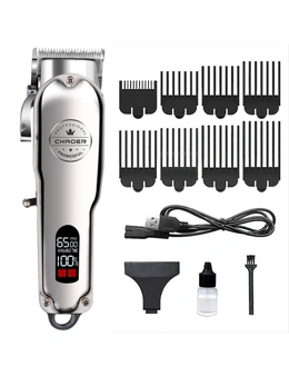 TODO Cordless Hair Clipper Beard Trimmer 3.7V 2000mAh Stainless Steel Blade USB Charge