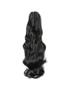 22" Hair Extension Black High Grade Ponytail Ribbon Clamp Claw Wavy, hi-res