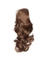 22" Hair Extension Brown High Grade Ponytail Ribbon Clamp Claw Wavy, hi-res