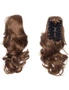 22" Hair Extension Brown High Grade Ponytail Ribbon Clamp Claw Wavy, hi-res