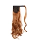 22" Chestnut Brown Hair Extension Quality Synthetic Hair Ponytail Curly Wavy, hi-res