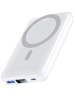 Magnetic Power Bank Wireless Charger 10000Mah 22.5W LED Display Type-C MagSafe Charge - Blue