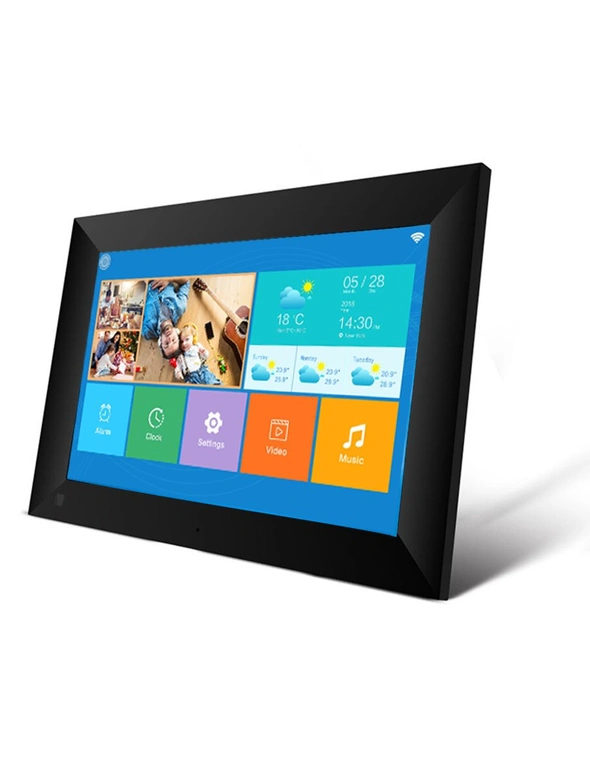 10.1" WiFi Digital Photo Frame Mobile APP 16GB Memory Touch Screen Multimedia Player Black, hi-res image number null