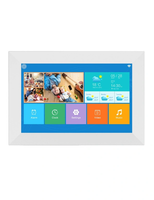 10.1" WiFi Digital Photo Frame Mobile APP 16GB Memory Touch Screen Multimedia Player Black, hi-res image number null