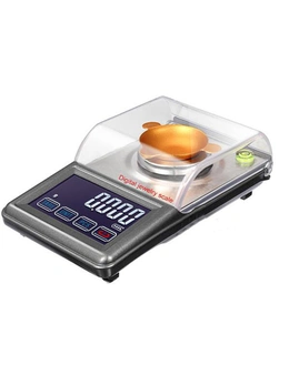 50G Digital Scale Stainless Steel Backlit Lcd 0.001G Graduation Precise Compact