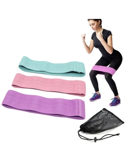 3 Piece Hip Loop Exercise Resistance Band - 3 Resistance Levels