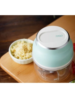 TODO Portable Mini Food Chopper Processor Rechargeable Battery 3.7V 22W Stainless Steel Blade