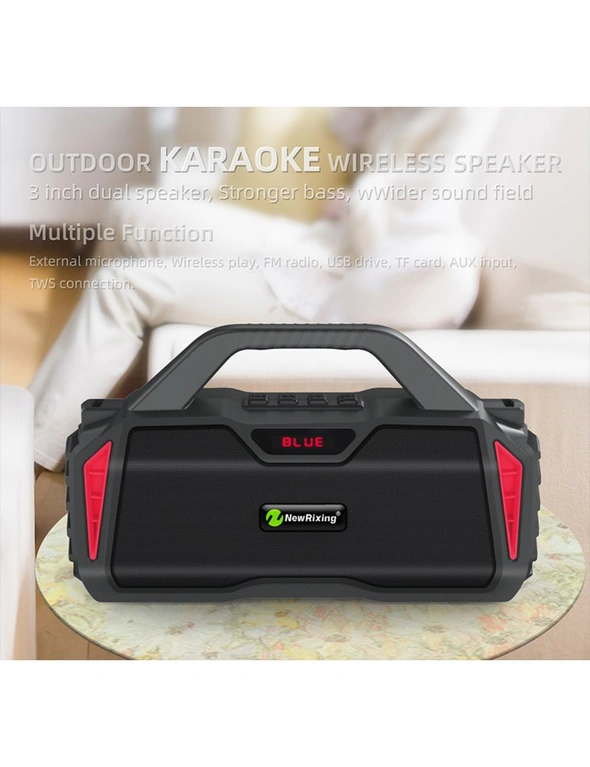 TODO Bluetooth TWS Wireless Karaoke Speaker w/ Rechargeable Mic 3.7V, hi-res image number null