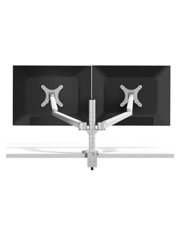 TODO Aluminium Dual Monitor Stand Desk Clamp Mount Bracket VESA 75-100mm 2 Arm, hi-res image number null