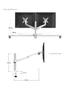 TODO Aluminium Dual Monitor Stand Desk Clamp Mount Bracket VESA 75-100mm 2 Arm, hi-res
