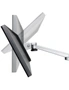 TODO Aluminium Dual Laptop + Monitor Stand Desk Clamp Mount Bracket VESA 75-100mm 2 Arm, hi-res