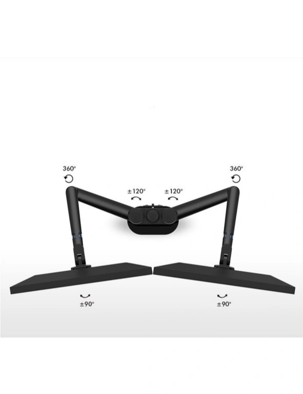TODO Aluminium Dual Monitor Stand Desk Clamp Mount Bracket VESA 75-100mm up to 32", hi-res image number null