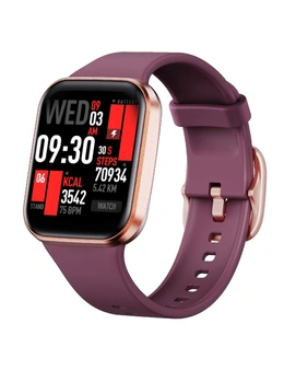 Bluetooth Smart Watch 1.6" TFT 2.5D Touch Screen Temperature Heart Rate Blood Pressure BT 5.0 - Black