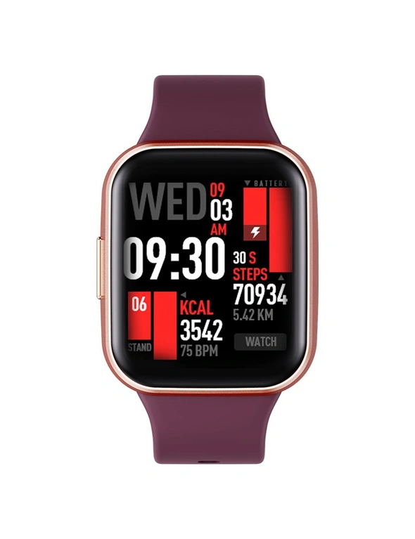 Bluetooth Smart Watch 1.6" TFT 2.5D Touch Screen Temperature Heart Rate Blood Pressure BT 5.0 - Black, hi-res image number null