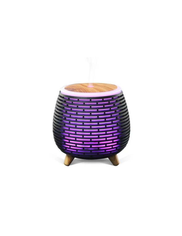 100Ml Humidifier Aromatherapy Diffuser 7 Colour Led Ultrasonic Mist - Black, hi-res image number null