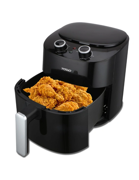 TODO 4.2L Air Fryer 1300W Convection Oven Fan Forced Multi Function Cooker Analog â€“ Black, hi-res image number null