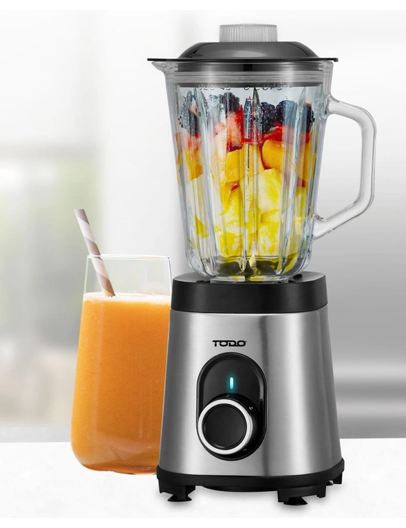 TODO 1.5L Stainless Steel/Glass Electric Blender Processor 550W, hi-res image number null
