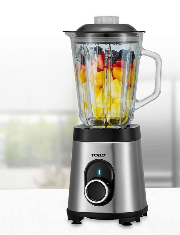 TODO 1.5L Stainless Steel/Glass Electric Blender Processor 550W, hi-res image number null