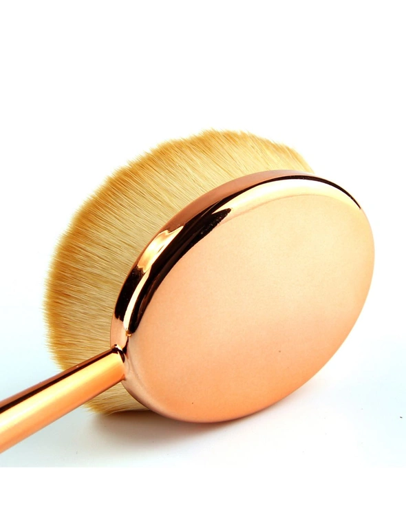 10 Piece Professional Oval Makeup Brush Set All In One Gold, hi-res image number null