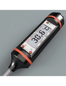 Digital Lcd Display Food Thermometer Cooking Temperature Probe Bbq -50°C ~ 300°C Black