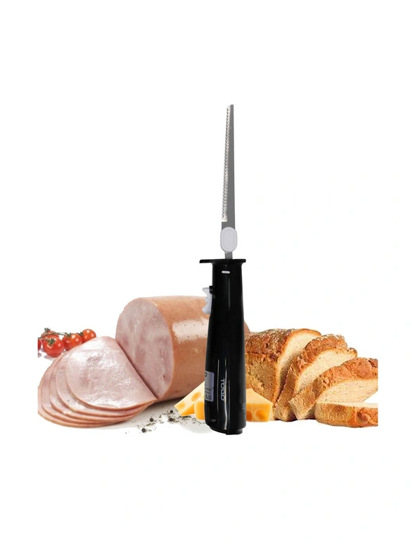 TODO Electric Knife Carving Tool Slicer Electromotion Reamer Meat Bread Cheese - Black, hi-res image number null