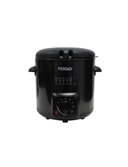 TODO 0.9L Deep Fryer Stainless Steel Housing Adjustable Thermostat Dial Basket