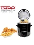 TODO 0.9L Deep Fryer Stainless Steel Housing Adjustable Thermostat Dial Basket, hi-res