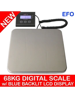 68Kg Digital Postal Scale With Blue Backlit Lcd Display 50G Graduation