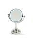 TODO 5" Led Backlit Make Up Mirror Double Side 1X / 3X Magnification Battery Silver, hi-res