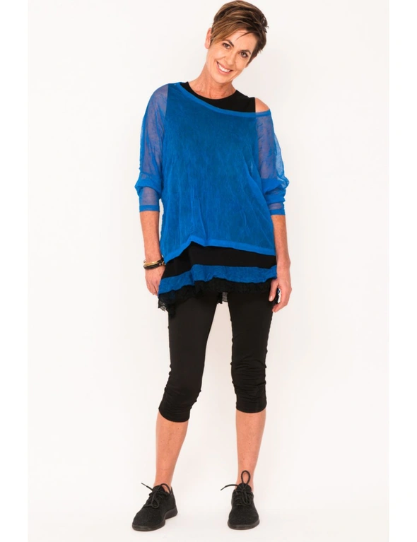 Posh Active Donna Mesh Boxy Top, hi-res image number null