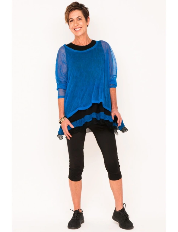 Posh Active Donna Mesh Boxy Top, hi-res image number null